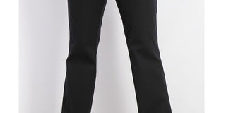 Alfani Women's Belted Solid Straight Leg Wear To Work Pants Black Size 4