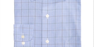 Club Room Men's Wrinkle Resistant Cotton Dress Shirt Blue Size 17