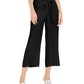 INC Iternational Concepts Women's Solid Tie Front Culottes Black Size Petite S