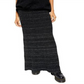 Free People Women's Shine Metallic Ribbed Maxi Skirt Black Size Medium