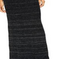 Free People Women's Shine Metallic Ribbed Maxi Skirt Black Size Medium