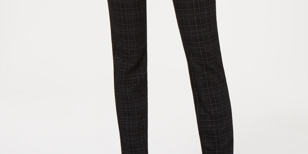 Style & Co Women's Printed Tummy Control Skinny Jeans Black Size 2