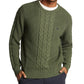Nautica Men's Sail Classic Fit Cable Knit Sweater Green Size X-Large