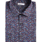 Bar III Men's Max Cotton Floral Dress Shirt Burgundy  Size Large