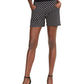 INC International Concepts Women's Polka Dot Bengaline Shorts Black Size 22W