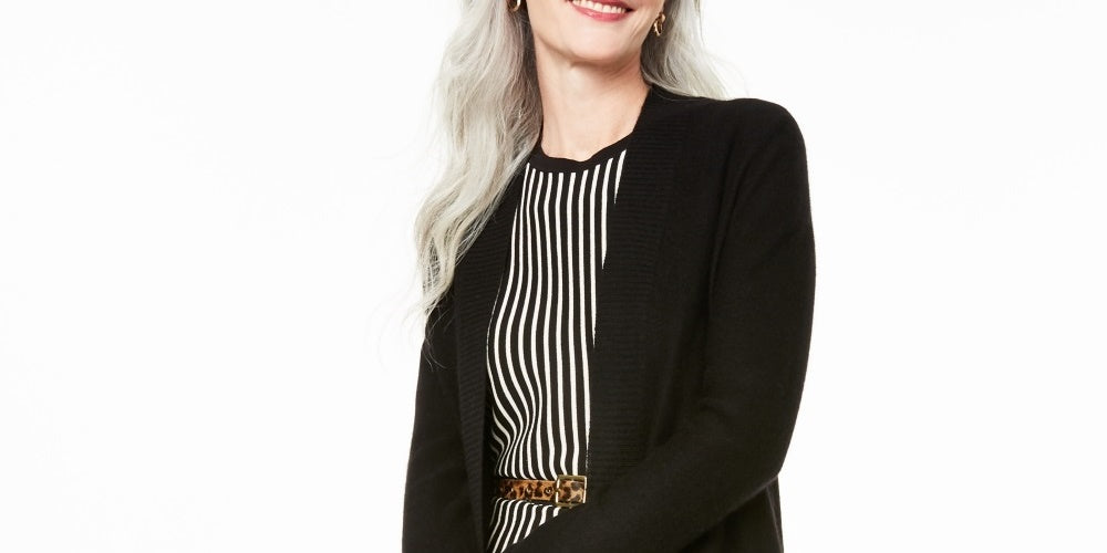 Charter Club Women's Nicki Cashmere Open Front Cardigan Regular Black Size X-Small