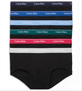 Calvin Klein Men's 6 Pack Assorted Brief Underwear Silver Size X-Large