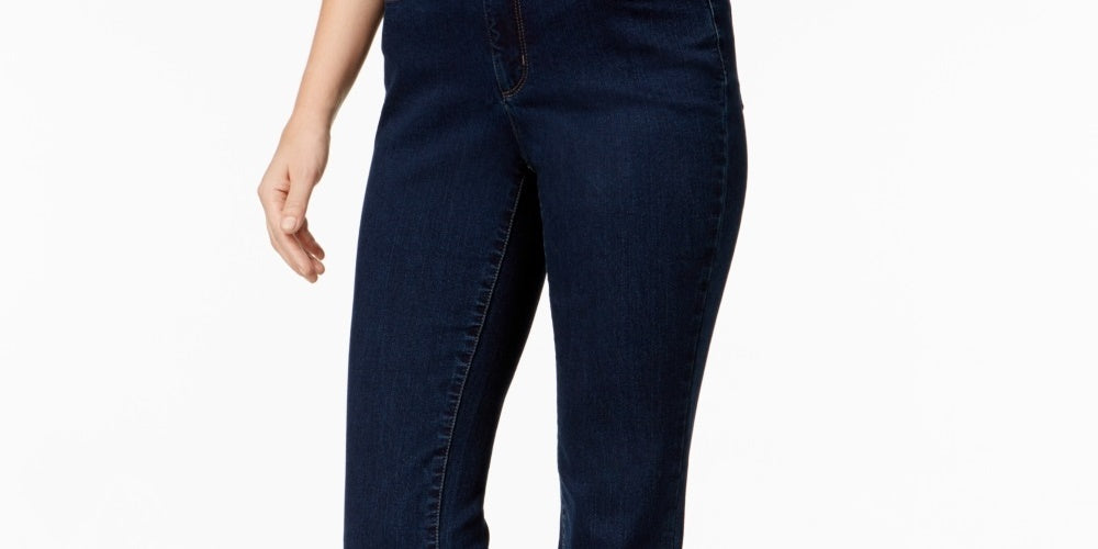 Charter Club Women's Lexington Straight Leg Jeans Blue Size 18