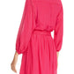 Joie Women's Favia Tie Waist 3/4 Sleeve Dress Pink Size X-Small