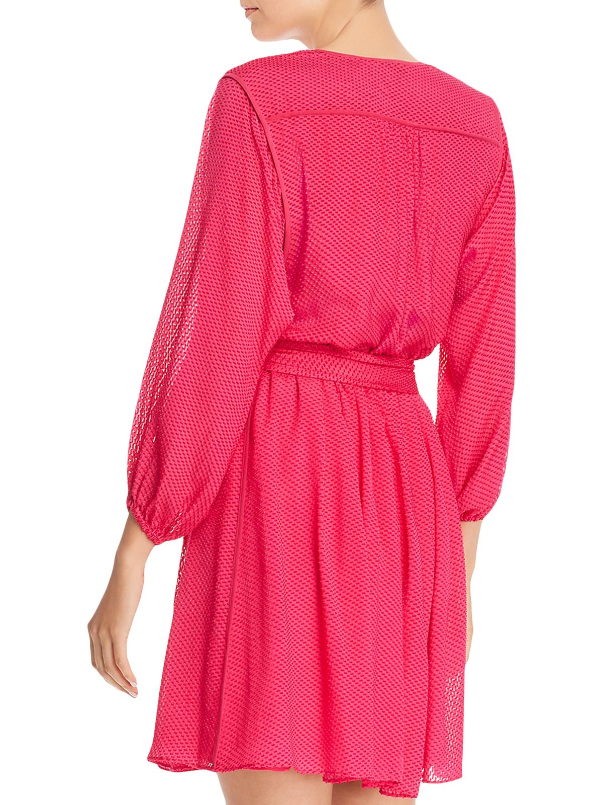Joie Women's Favia Tie Waist 3/4 Sleeve Dress Pink Size X-Small