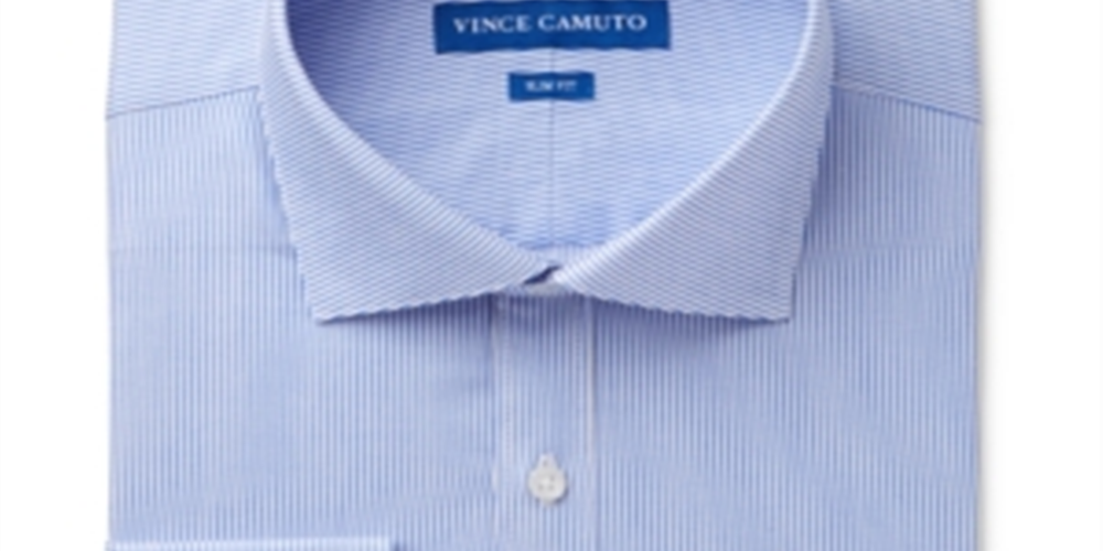 Vince Camuto Men's Button Down Stripe Dress Shirt Blue Size 14