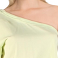 Free People Women's Solid Short Sleeve Top Green Size X-Large