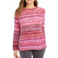 Style & Co Women's Crewneck Chenille Sweater Pink Size Petite L