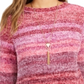 Style & Co Women's Crewneck Chenille Sweater Pink Size Petite L
