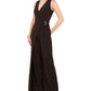 Vince Camuto Women's Jumpsuit Classic V Neck Hardware Black Size 10