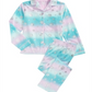 Max & Olivia Little & Big Girl's 2 Pc Snowflake Print Fleece Pajama Set Teal Size L