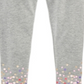 Epic Threads Toddler Girl's Border Print Leggings Gray Size 4T