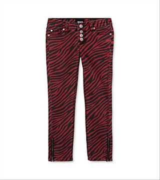 Hudson Girl's Zebra Print Skinny Jeans Black Size 6