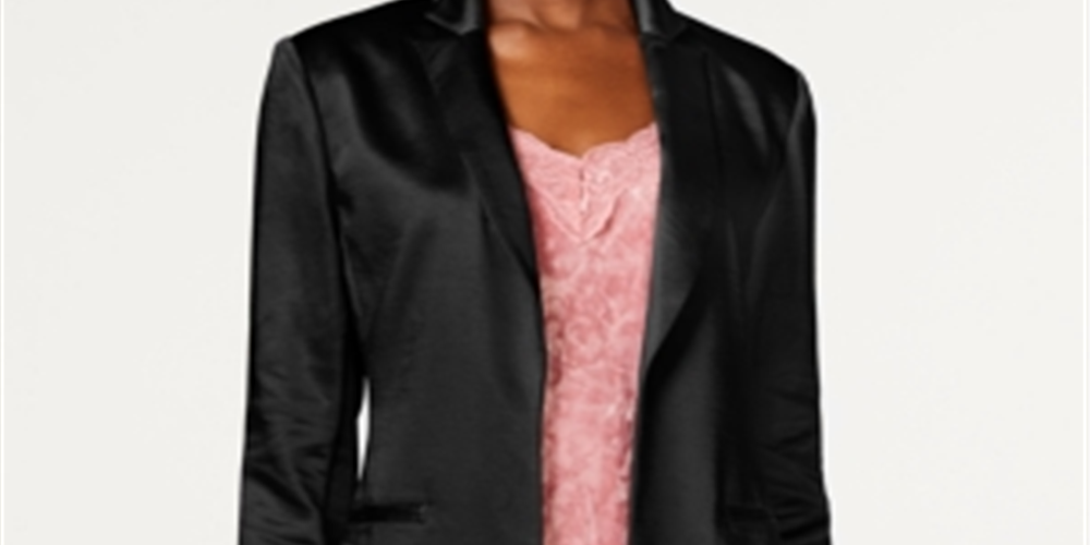 INC International Concepts Women's Classic Fit Blazer Black Petite L