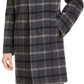 Tommy Hilfiger Men's Addison Wool Blend Modern Fit Top Coat Gray Size 44
