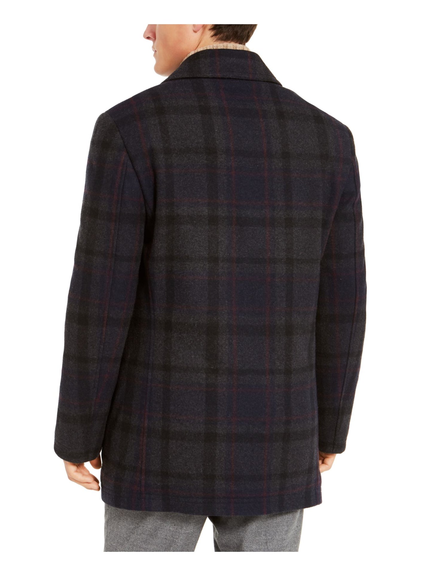 Ralph Lauren Men's Coat Overcoat Double Breast Black Size 44