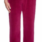Alfred Dunner Women's Bright Idea Velour Casual Pants Berry Size Petite L