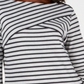Karen Scott Women's Striped Top Smoke Gray Size -Petite S
