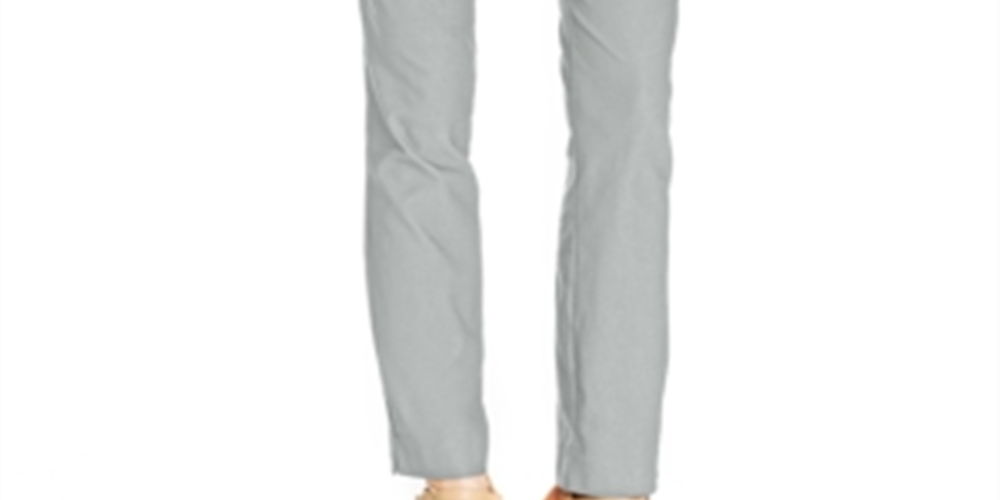 Charter Club Women's Cambridge Tummy Control Slim Leg Pants Gray Size 4 P