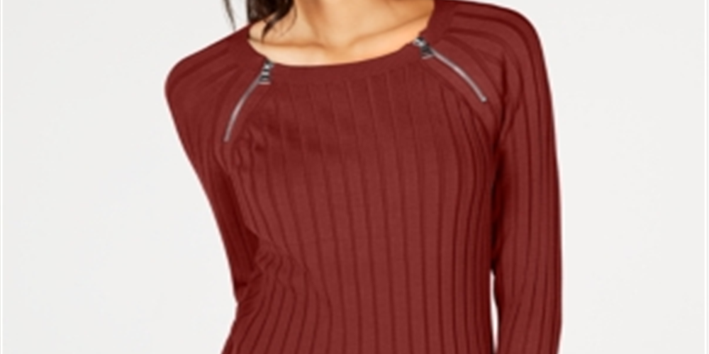 INC International Concepts Women's Raglan Jewel Neck Top Red Size X-Small