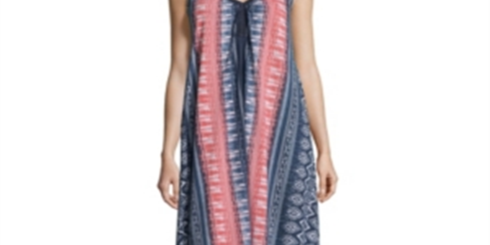 John Paul Richard Women's Printed Knit Dress Pink Size Medium