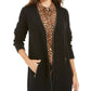 Charter Club Women's Open Front Zip Trim Cardigan Black Size XX-Large