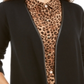 Charter Club Women's Open Front Zip Trim Cardigan Black Size XX-Large