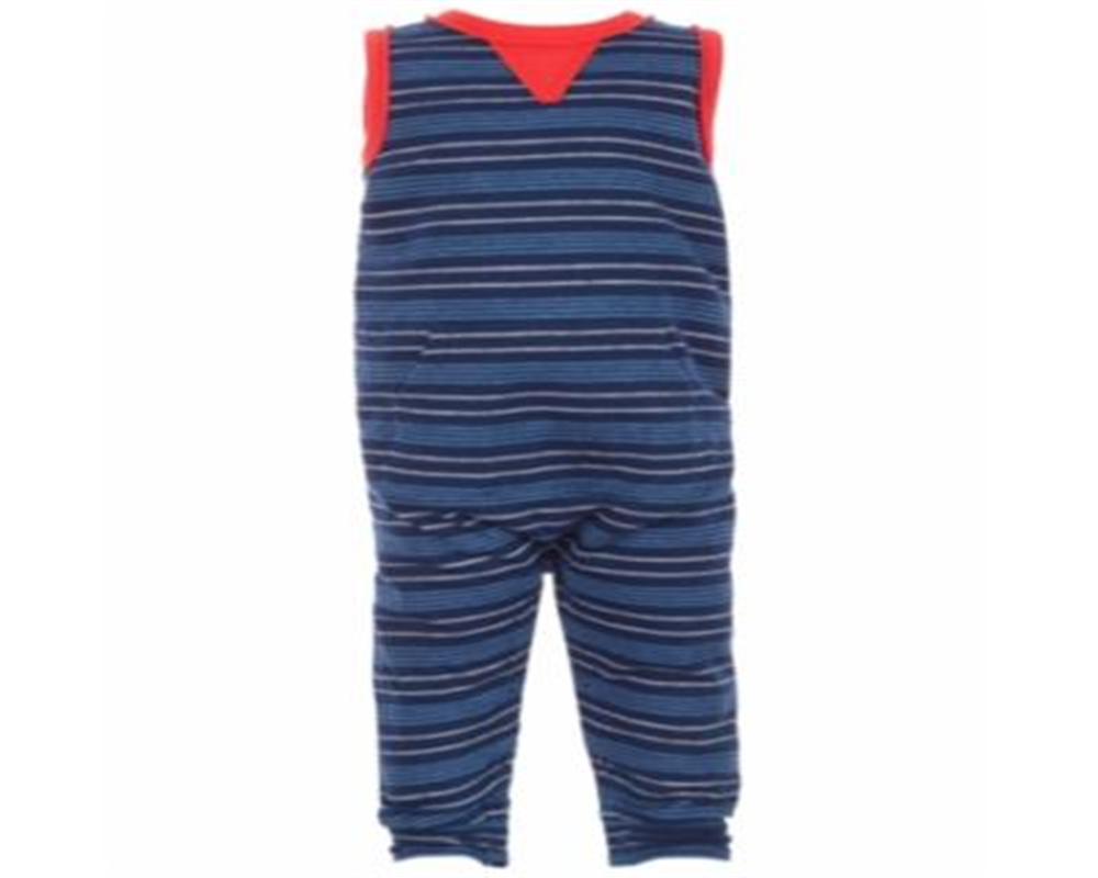First Impressions Baby Boy's Stripe Colorblocked Jumpsuit Blue Size 24MOS