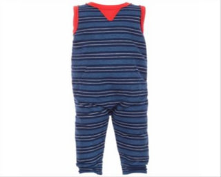 First Impressions Baby Boy's Stripe Colorblocked Jumpsuit Blue Size 24MOS