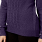 Karen Scott Women's Mock Neck Cable Knit Sweater Purple Size Petite X-Large