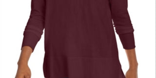 Maison Jules Women's V Neck Sweater Wine  Size Medium