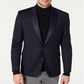Ryan Seacrest Distinction Men's Modern Grid Pattern Dinner Jacket Blue Size 42