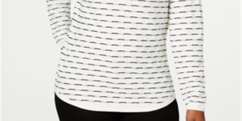 Karen Scott Women's Textured Sweater White Size X-Small