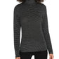 Sanctuary Women's Over the Rainbow Metallic Knit Top Black Size X-Small