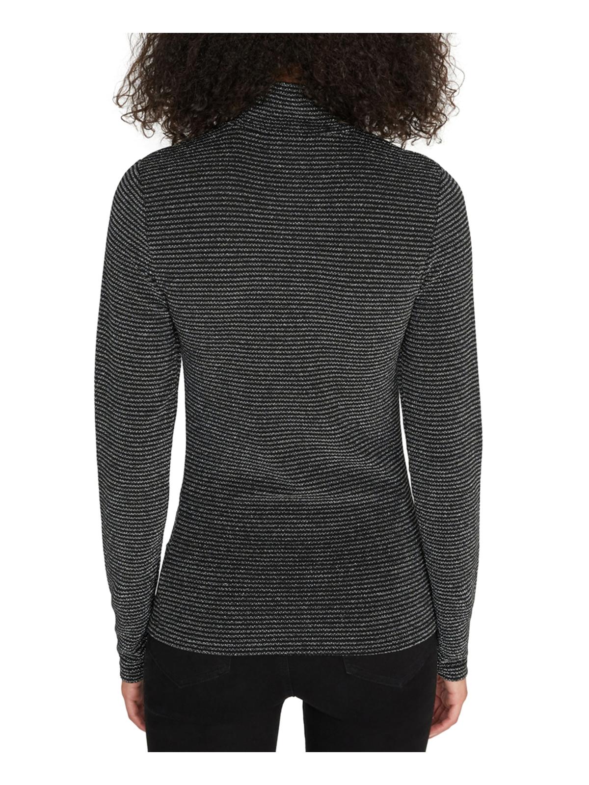 Sanctuary Women's Over the Rainbow Metallic Knit Top Black Size X-Small