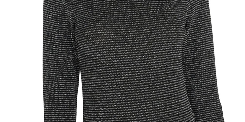 Sanctuary Women's Over the Rainbow Metallic Knit Top Black Size X-Small