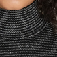 Sanctuary Women's Over the Rainbow Metallic Knit Top Black Size X-Small