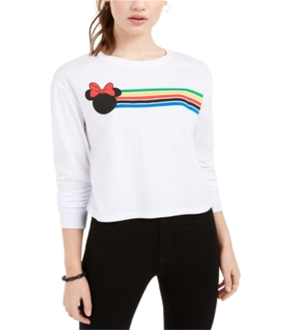 Disney Junior's Graphic Print Long Sleeve T-Shirt White Size X-Large