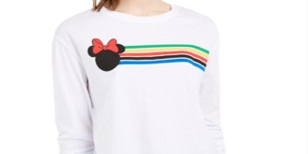 Disney Junior's Graphic Print Long Sleeve T-Shirt White Size X-Large