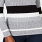 Karen Scott Women's Veronica Striped Cotton Cable Sweater Black Size X-Large