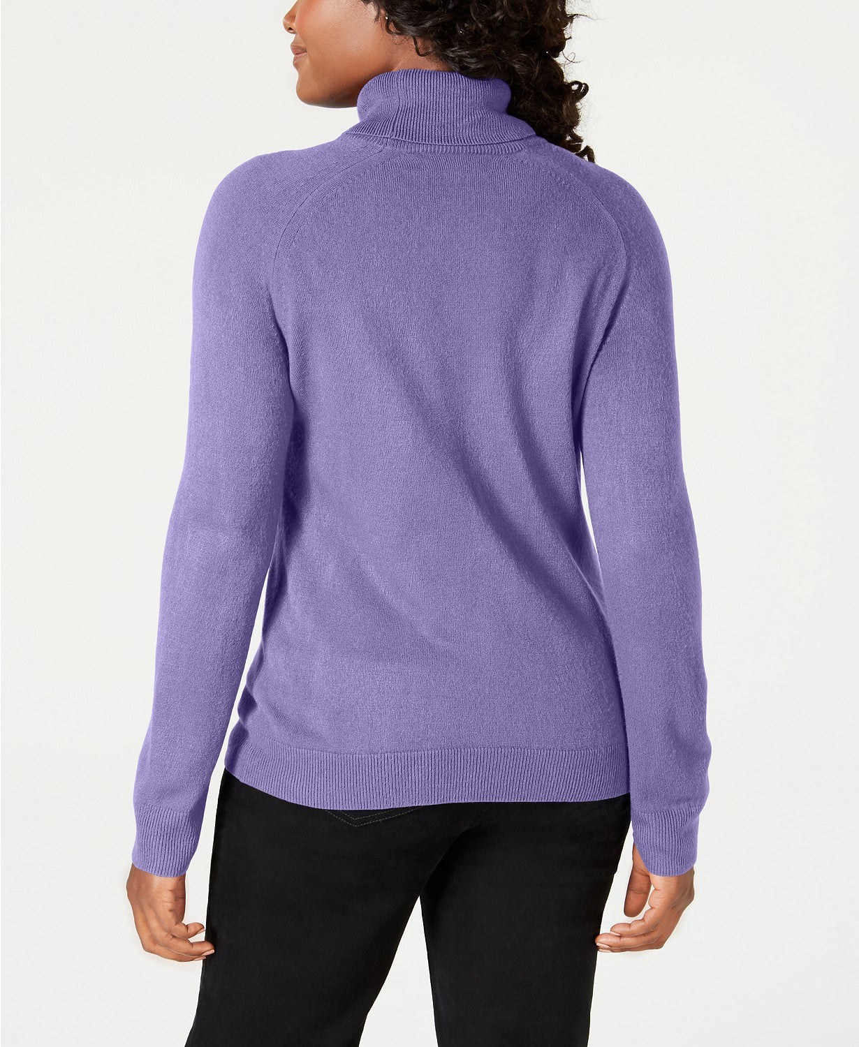 Karen Scott Women's Luxsoft Turtleneck Sweater Purple Size Medium