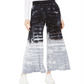 Rewash Junior's Tie Dyed Wide Leg Pants Black Size Medium