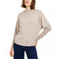 Gypsies & Moondust Junior's Cozy Funnel Neck Top Pink Size X-Small