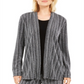 JM Collection Women's Layered Look Metallic Cardigan Black Size Petite Small