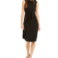 Alfani Women's Sleeveless Crew Neck Below the Knee Formal Shirt Dress Black Size 4